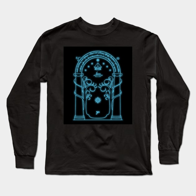 Moria Door Long Sleeve T-Shirt by selmaeelsharon